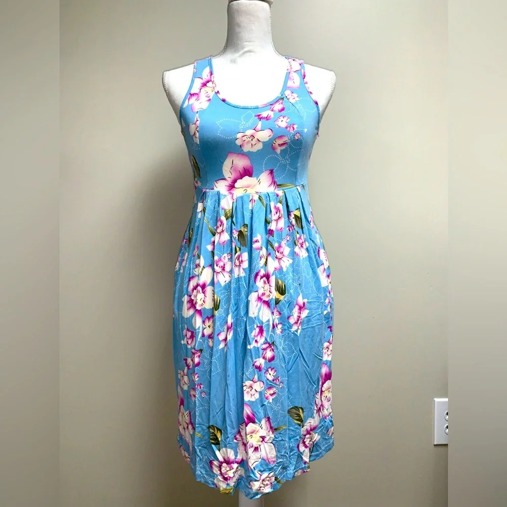 Iight blue floral dress - Picture 1 of 3
